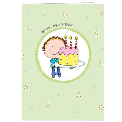 Personalised Birthday Card - Birthday Cake