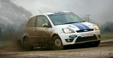 Rally Driving at Silverstone's Rally Stage